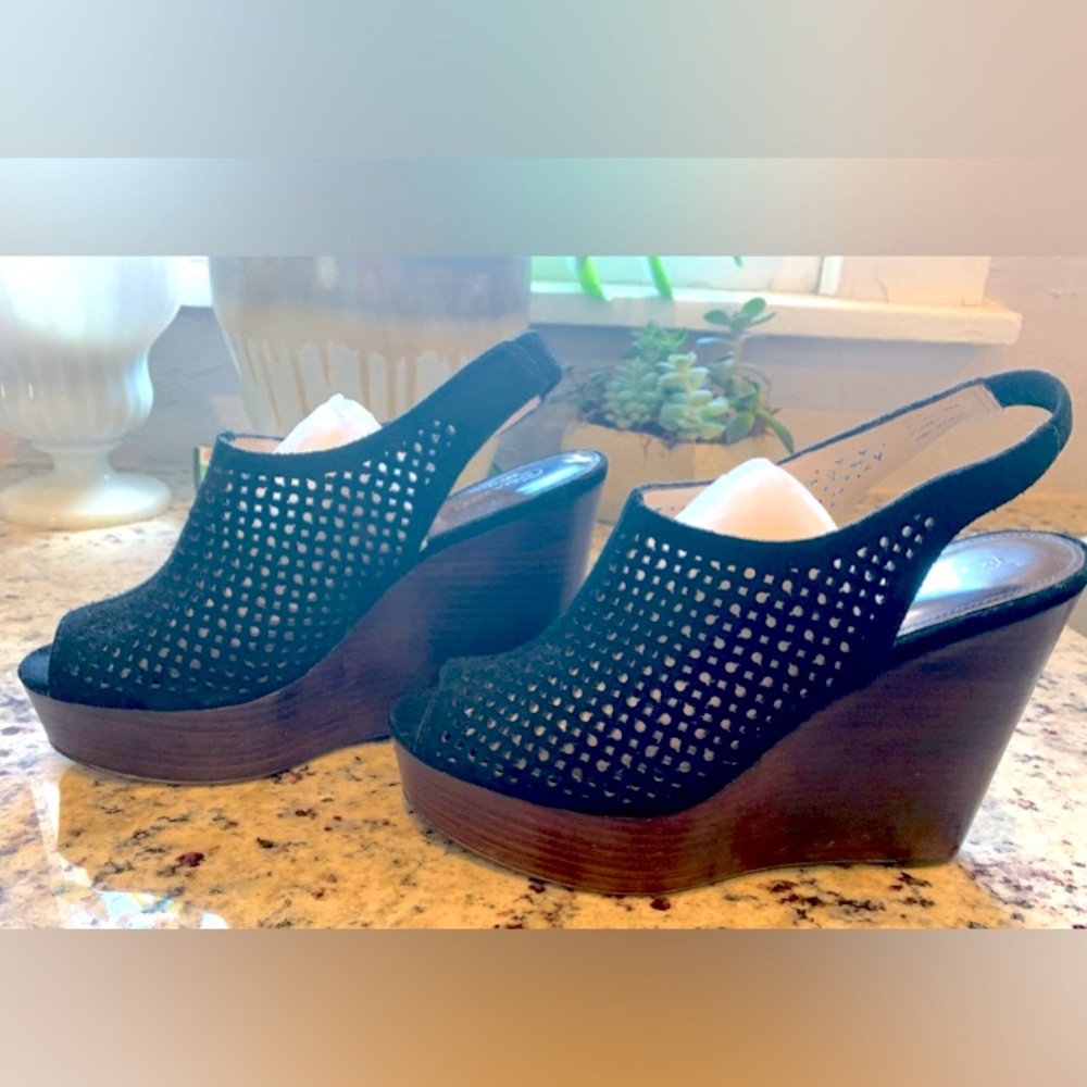 Coach wooden wedge shoes